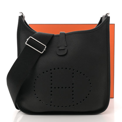 Hermes Taurillon Clemence Evelyne III PM Black 11 of 11