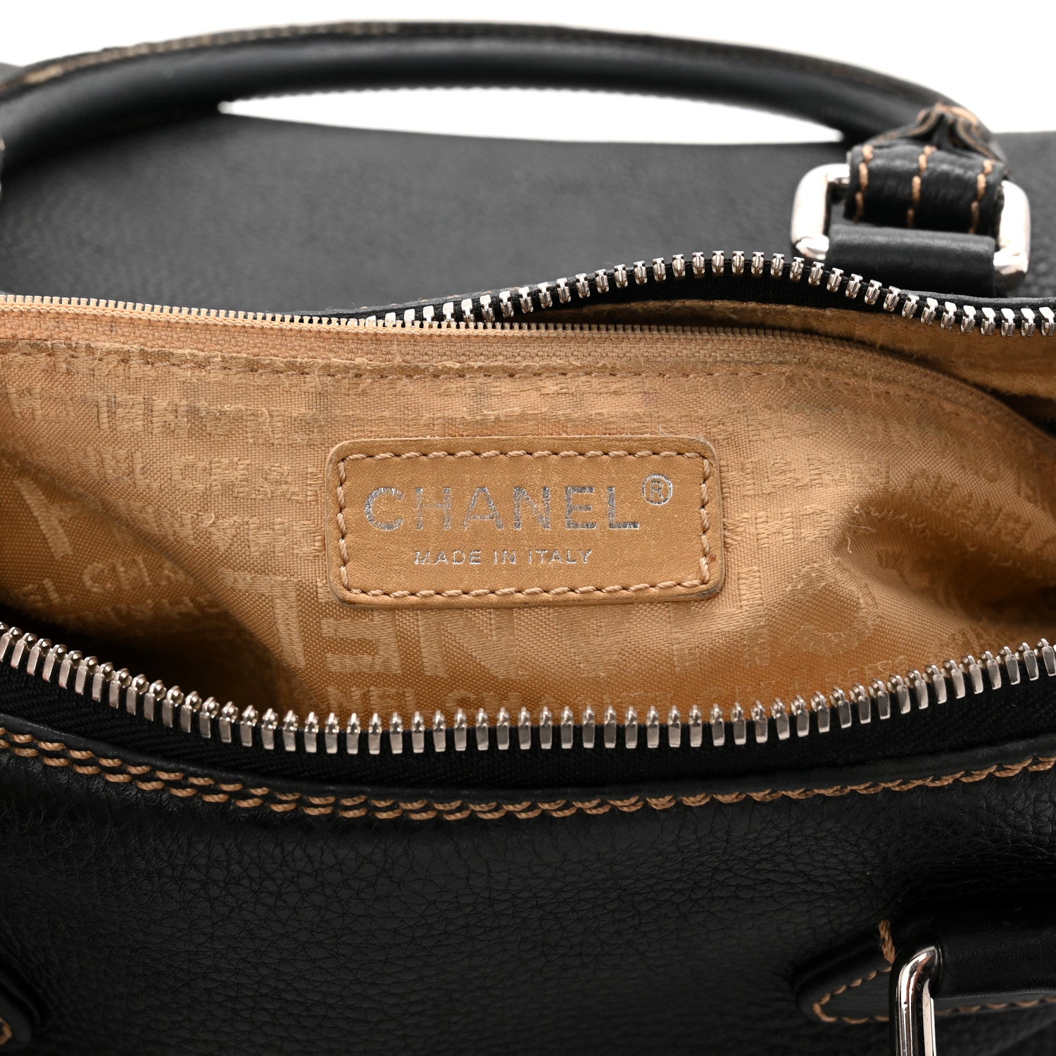 Chanel Calfskin Large Tassel Bowler Black 6 of 11
