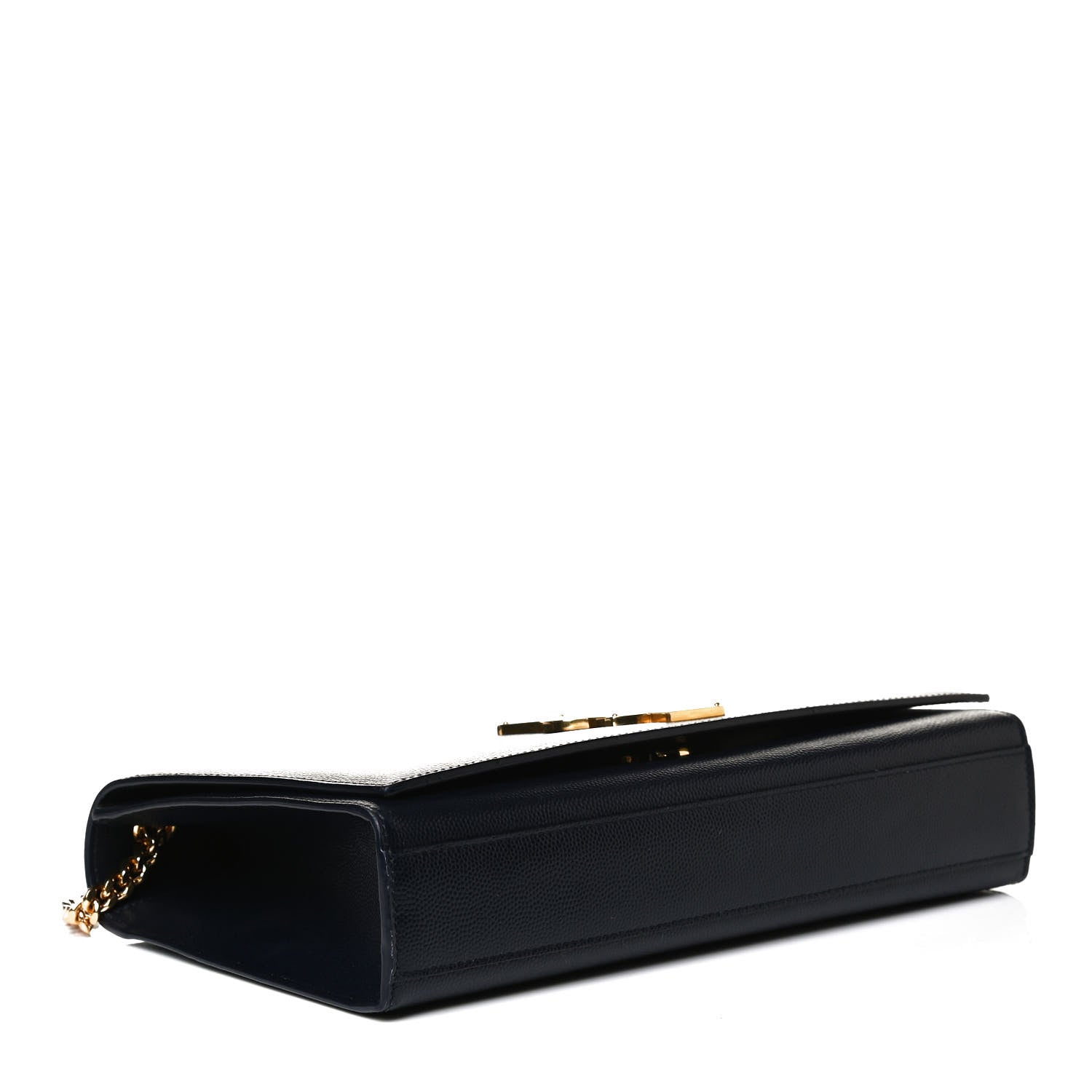 Saint Laurent Grain De Poudre Medium Classic Monogram Kate Satchel Deep Marine 3 of 11