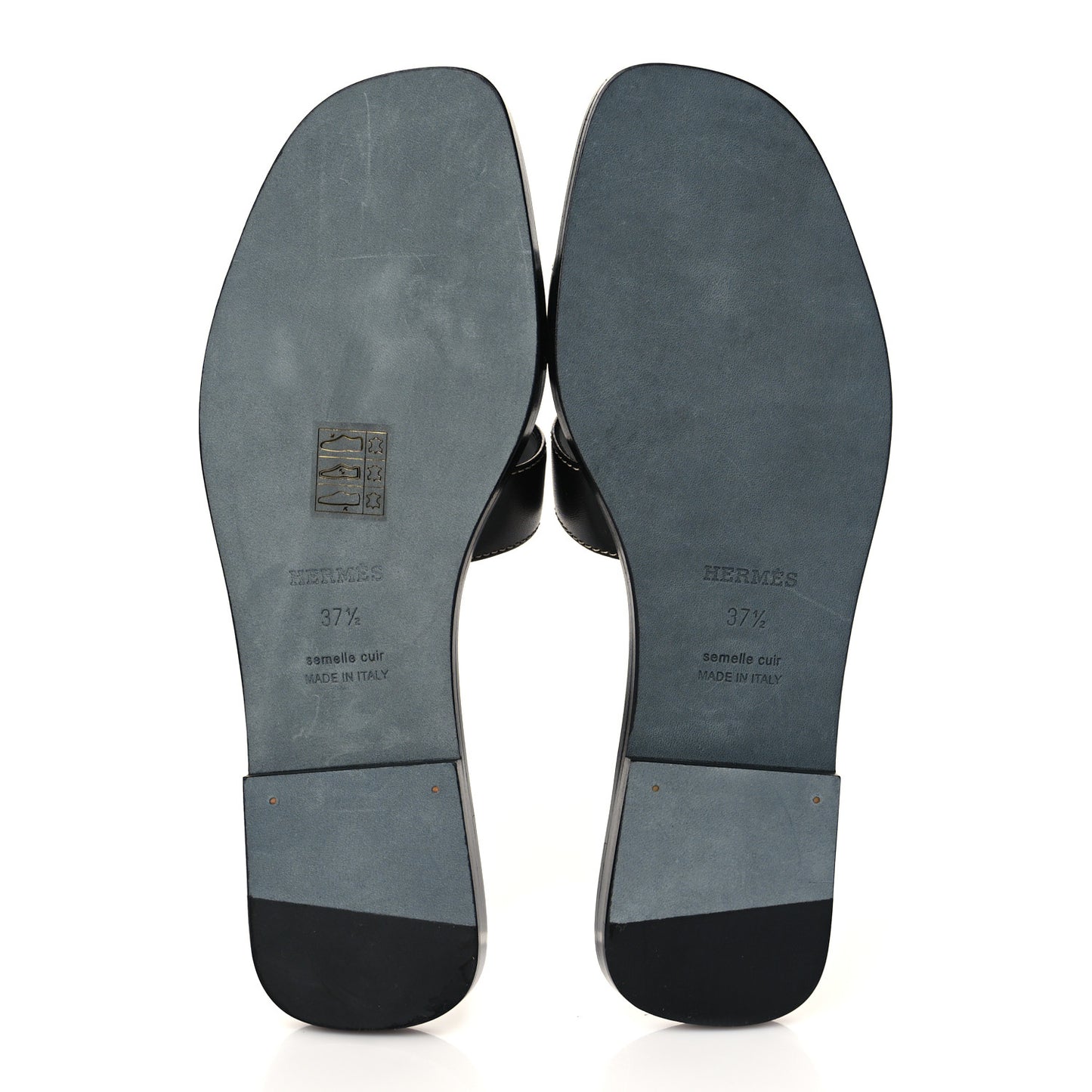 Box Calfskin Oran Sandals 37.5 Black