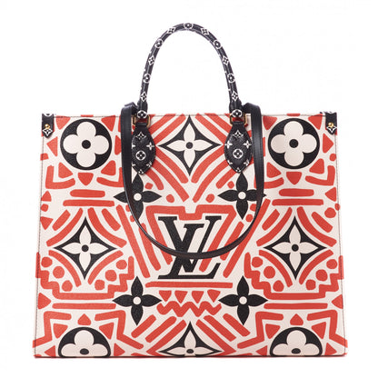 Louis Vuitton Monogram Giant Crafty Onthego GM Creme Rouge Black 1 of 9