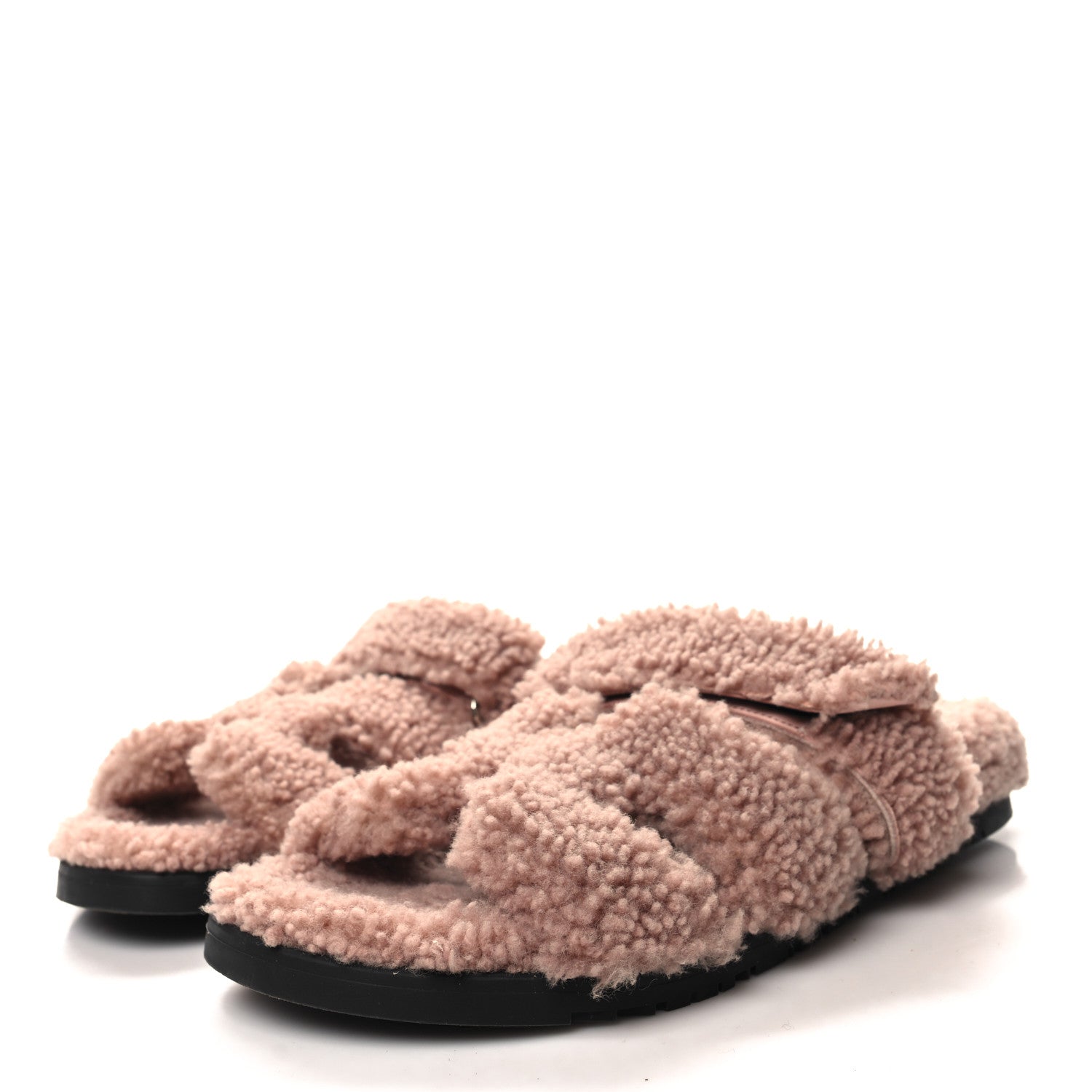 Hermes Woolskin Womens Chypre Sandals 41 Sandalwood 3 of 8
