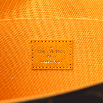 Louis Vuitton Monogram 2022 Christmas Animation New York Soho Pochette Felicie Chain Wallet Yellow 7 of 10