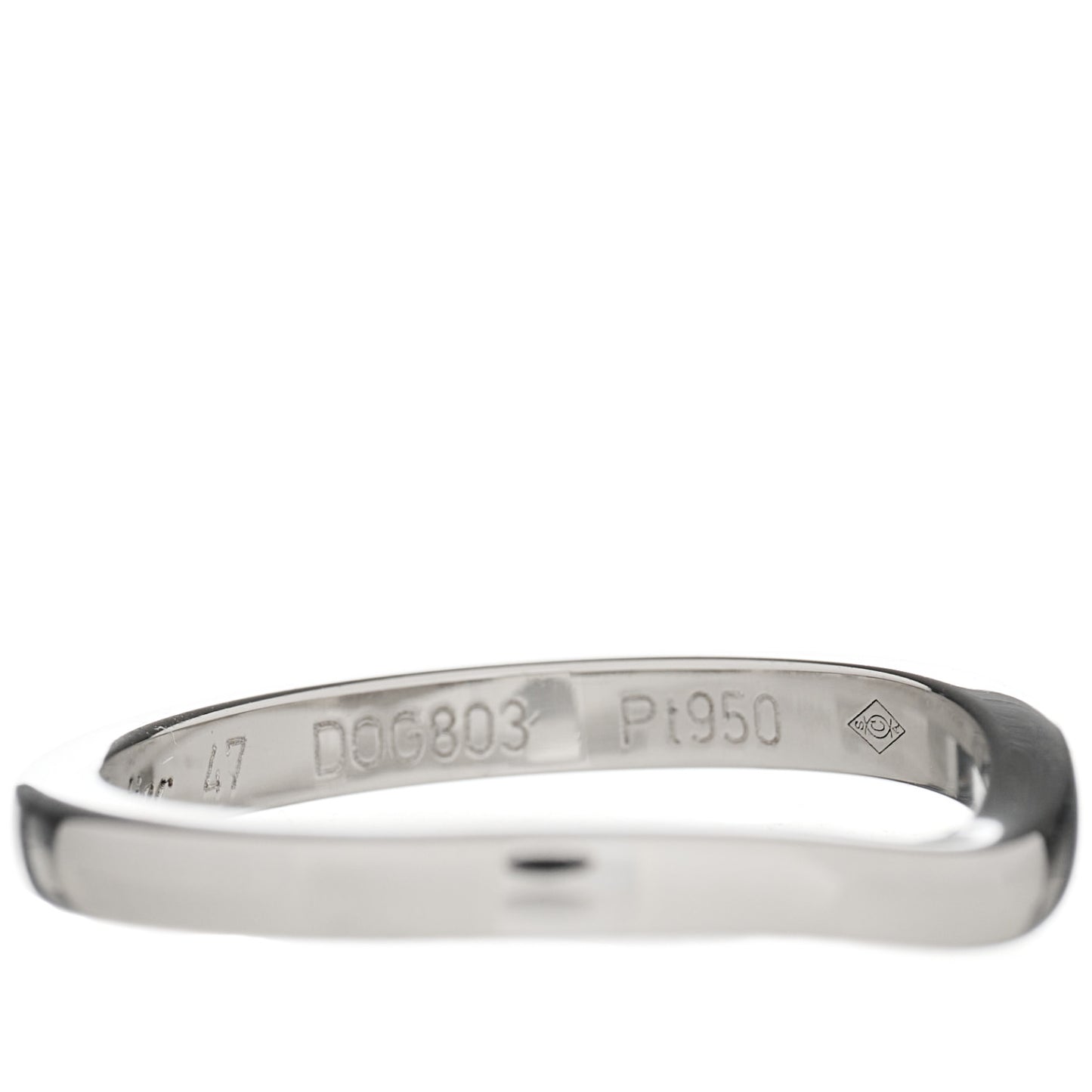 Platinum 2mm Ballerine Curved Wedding Band Ring 47 4