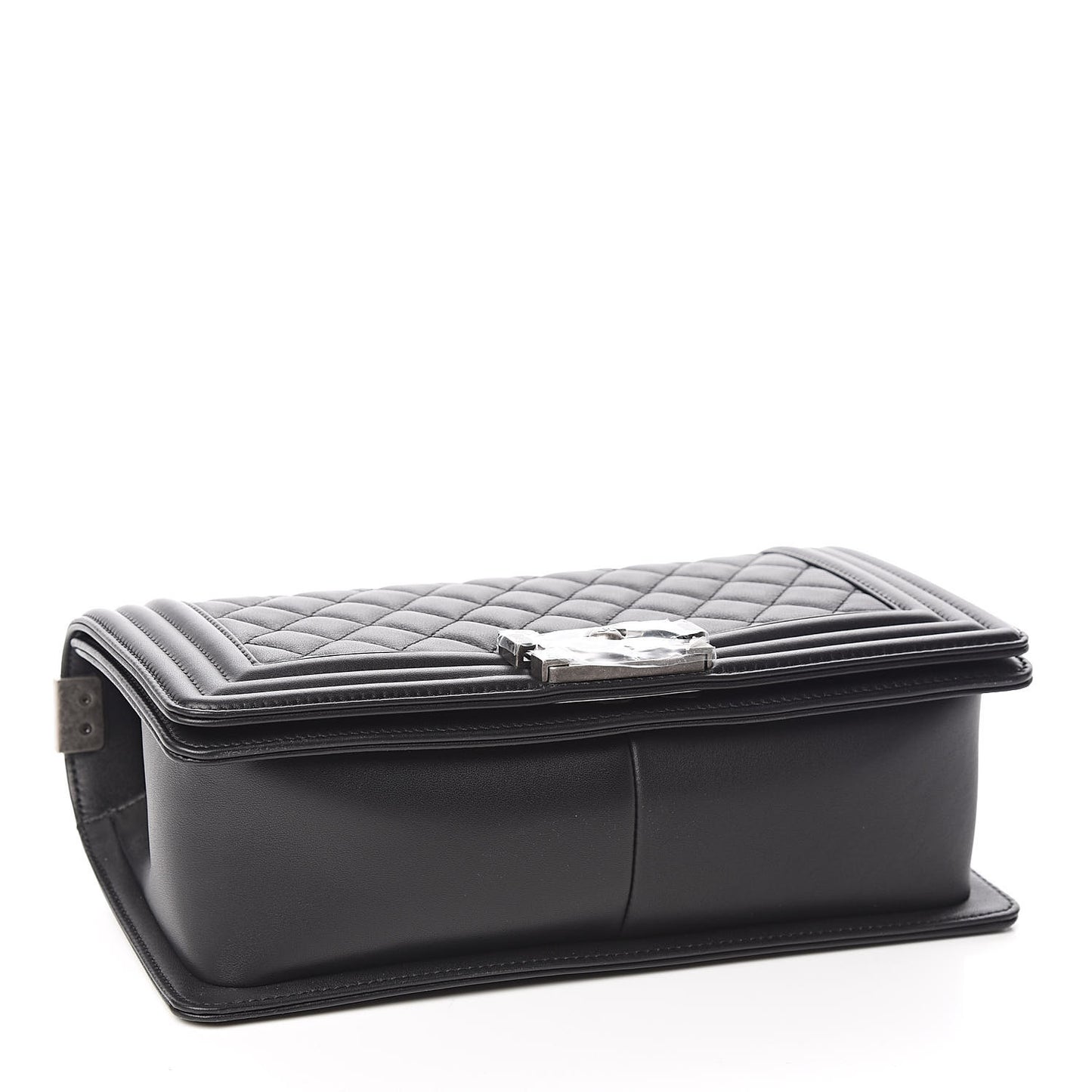 Calfskin Quilted Medium Boy Flap Black