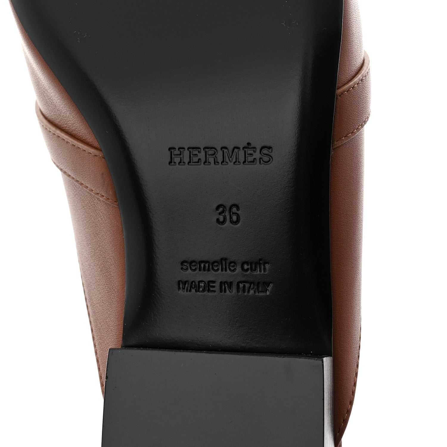 Hermes Calfskin Fringed Oz Mules 36 Gold White 7 of 9