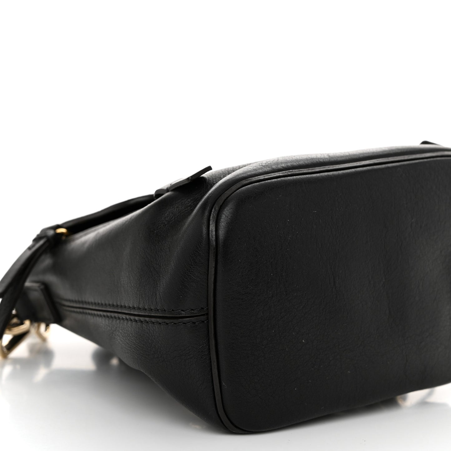 Suede Calfskin Mini Faye Backpack Black