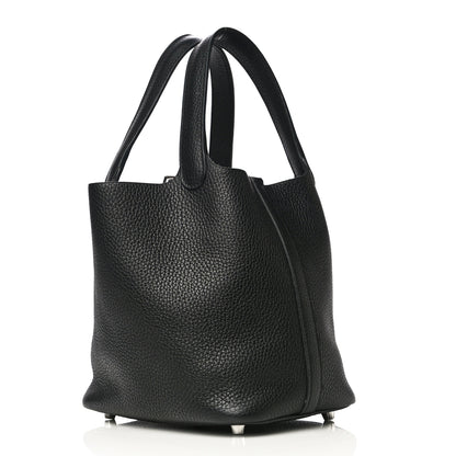 Hermes Taurillon Clemence Picotin Lock 18 PM Black 3 of 11