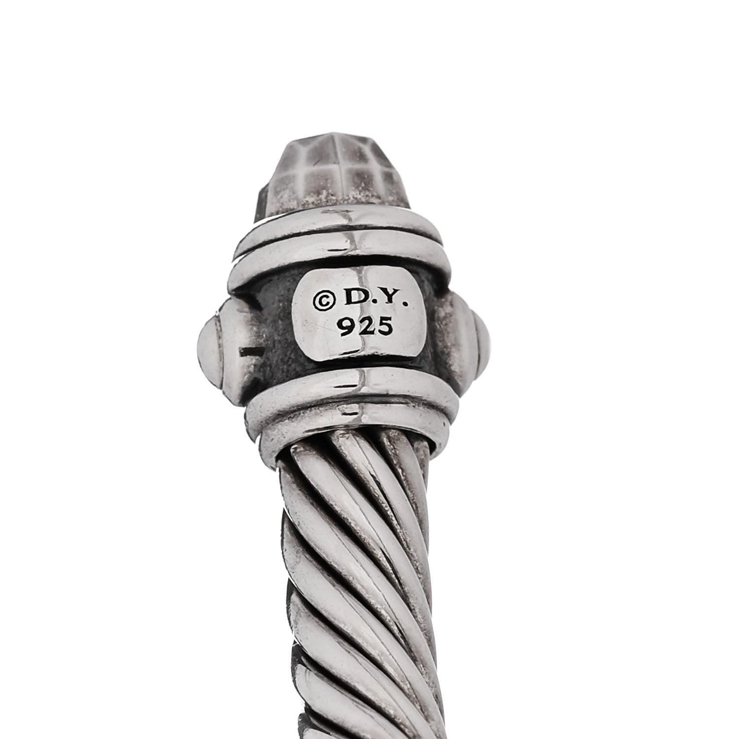 David Yurman Sterling Silver 5mm Cable Renaissance Bracelet 3 of 4