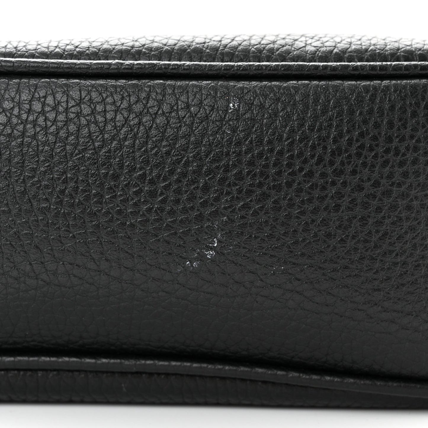 Pebbled Calfskin Small Soho Disco Bag Black