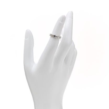 Tiffany Sterling Silver Diamond Narrow Somerset Ring 45 3.5 2 of 4