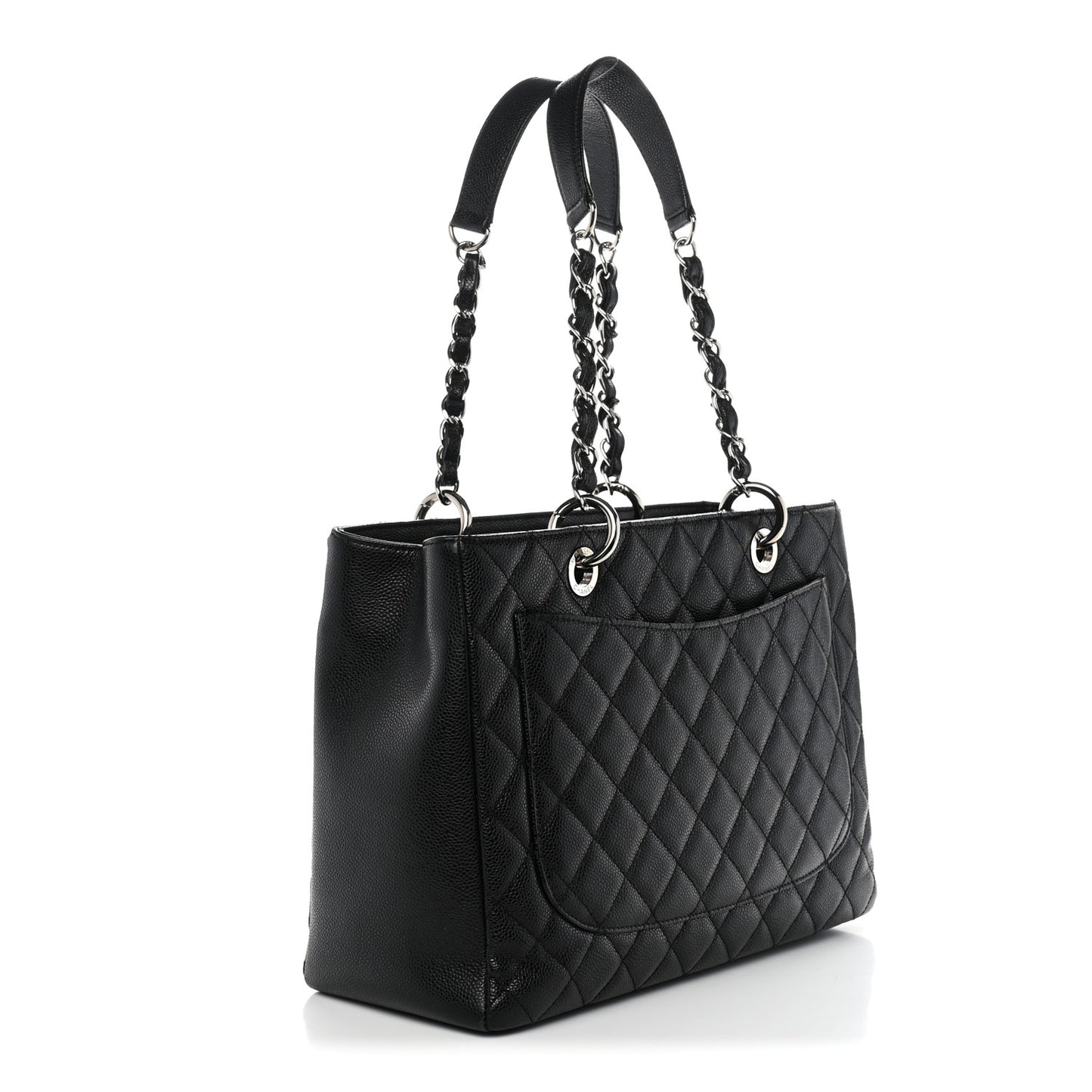Caviar Quilted Grand Shopping Tote GST Black