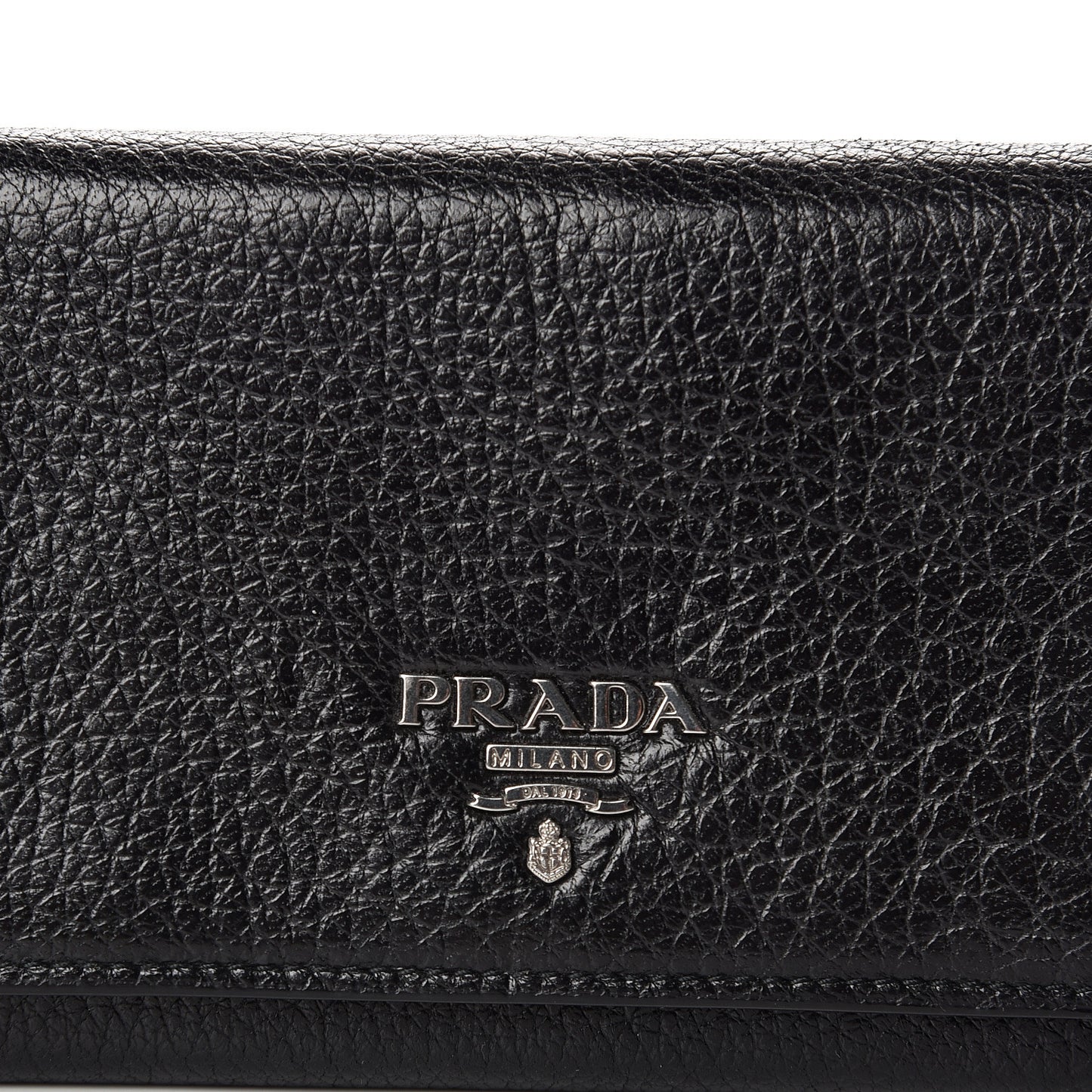 Vitello Daino Continental Flap Wallet Black