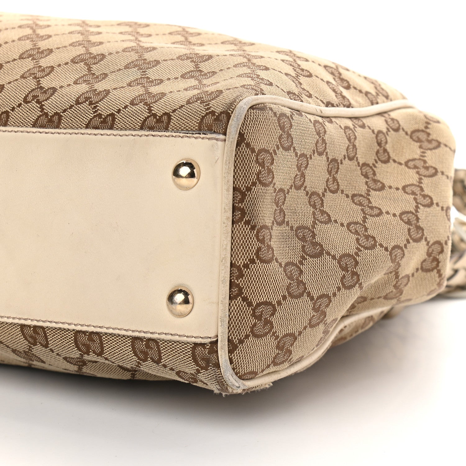 Gucci Monogram Peggy Braided Tote Off White 6 of 12