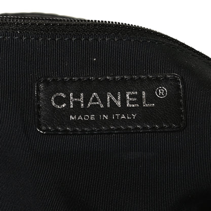 Chanel Metallic Calfskin Quilted Large Chain Me Hobo Dark Grey 6 of 10