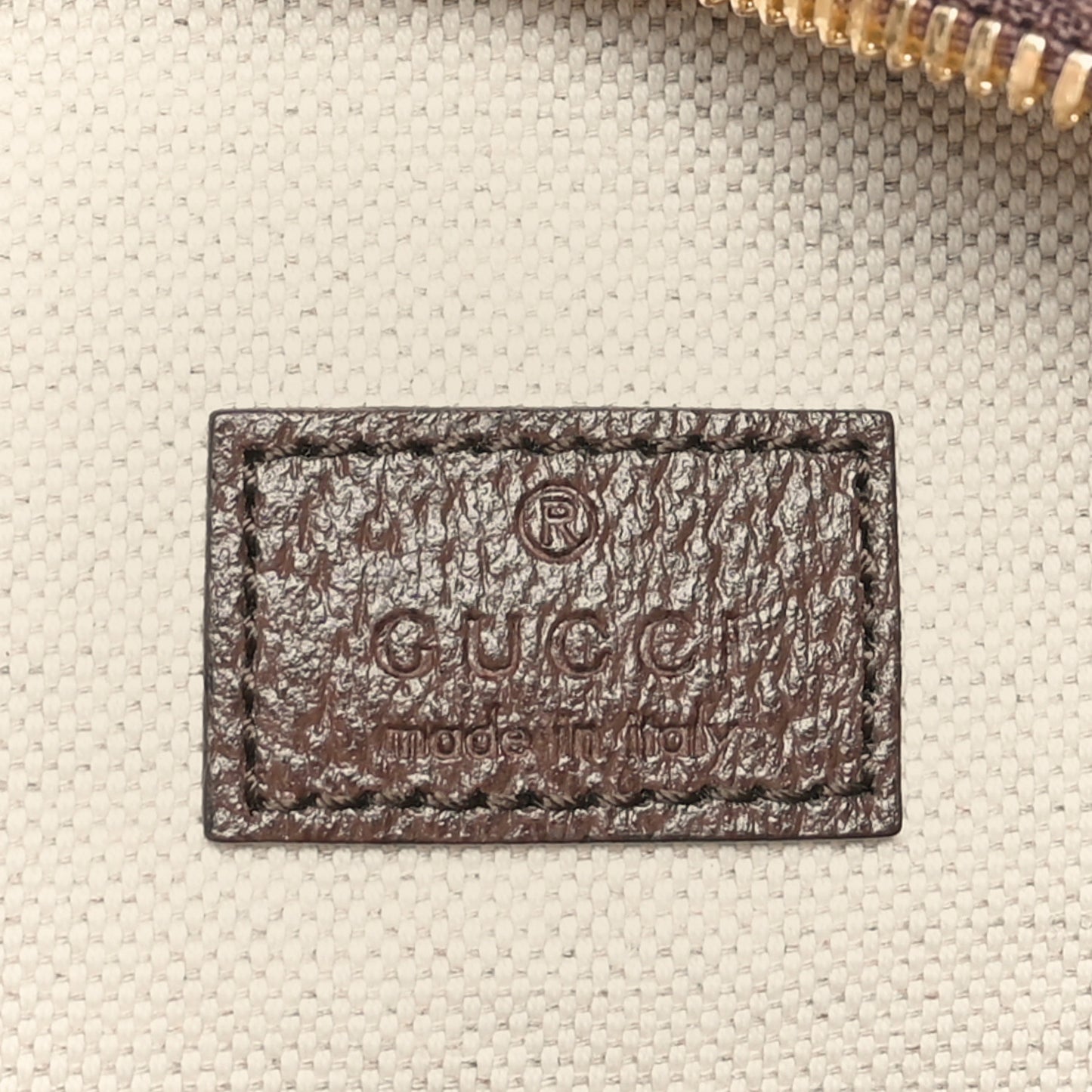 Monogram Jumbo GG Textured Dollar Calfskin Web Belt Bag Camel Ebony New Acero