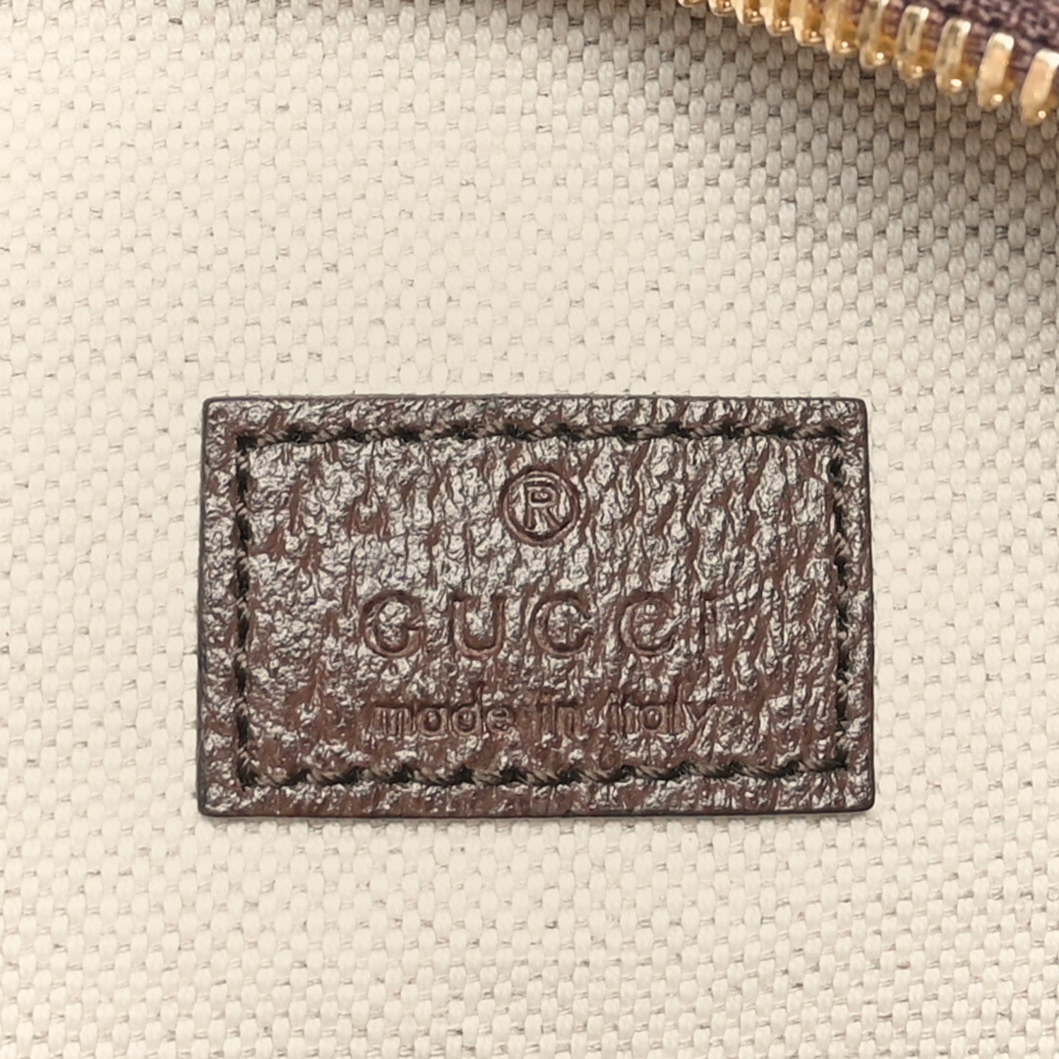 Gucci Monogram Jumbo GG Textured Dollar Calfskin Web Belt Bag Camel Ebony New Acero 6 of 10