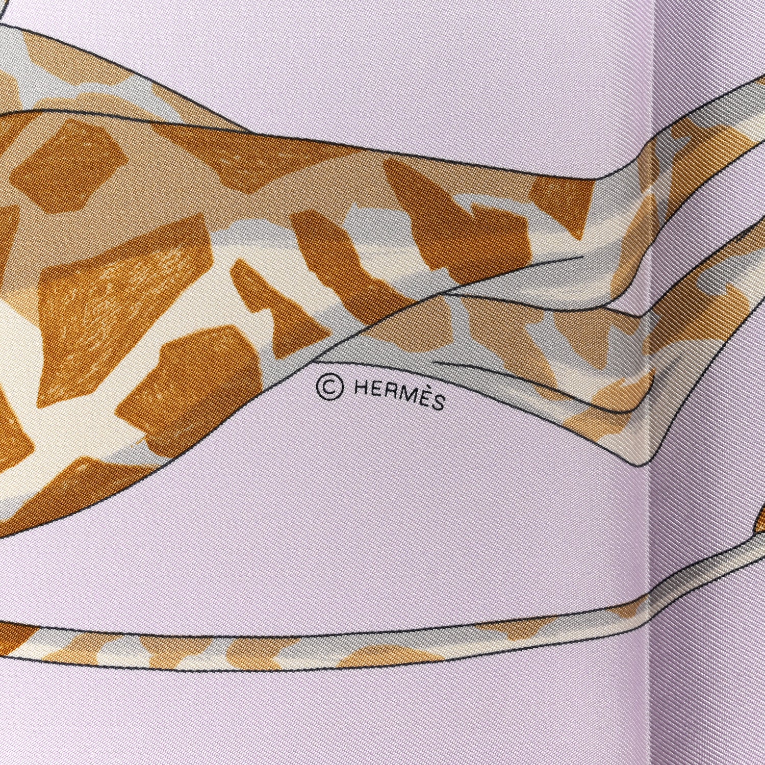 Hermes Silk Story Scarf 90 Rose Nacre Bleu Beige 4 of 5
