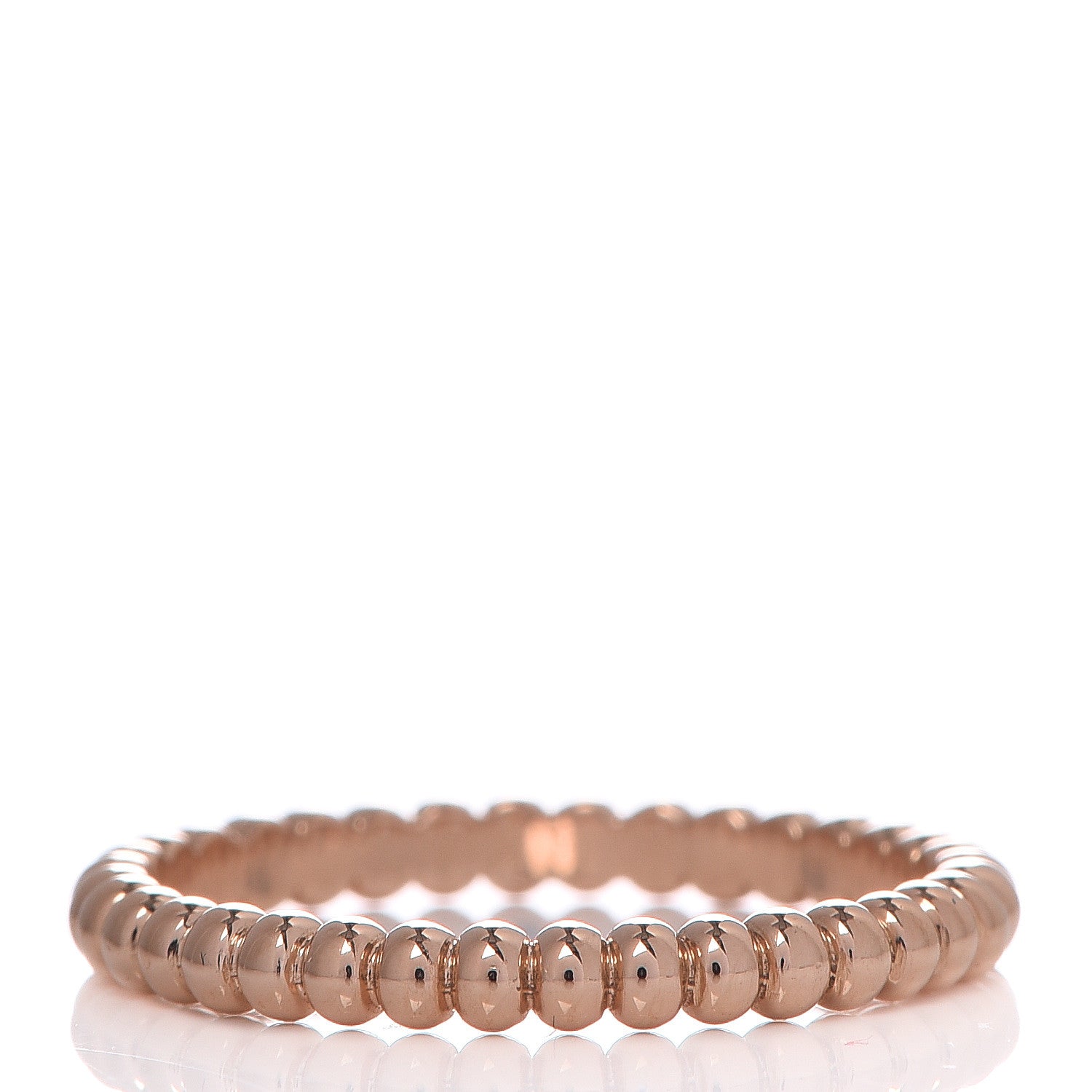 Van Cleef & Arpels 18K Rose Gold Small Perlee Ring 50 5.25 3 of 4