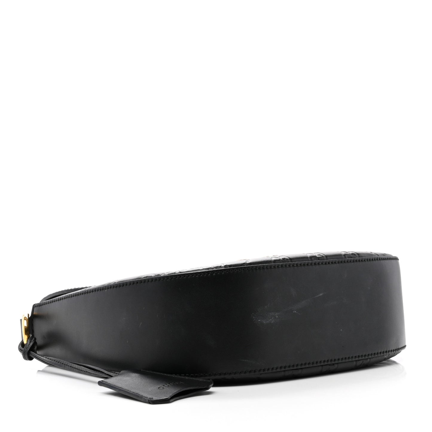 Guccissima Web Medium Padlock Messenger Shoulder Bag Black