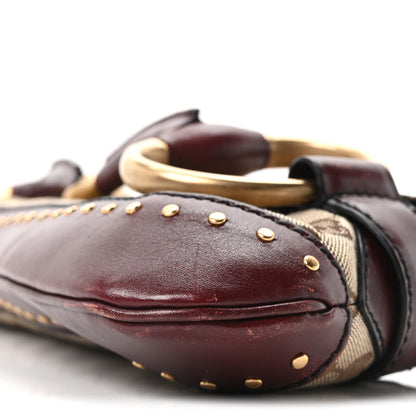 Gucci Monogram Studded Horsebit Bordeaux 10 of 10