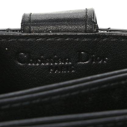 Christian Dior Patent Cannage Lady Dior 5-Gusset Card Holder Black 6 of 6
