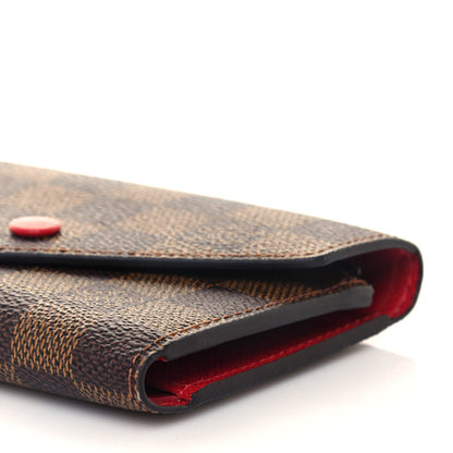 Louis Vuitton Damier Ebene Victorine Wallet Cherry 9 of 10