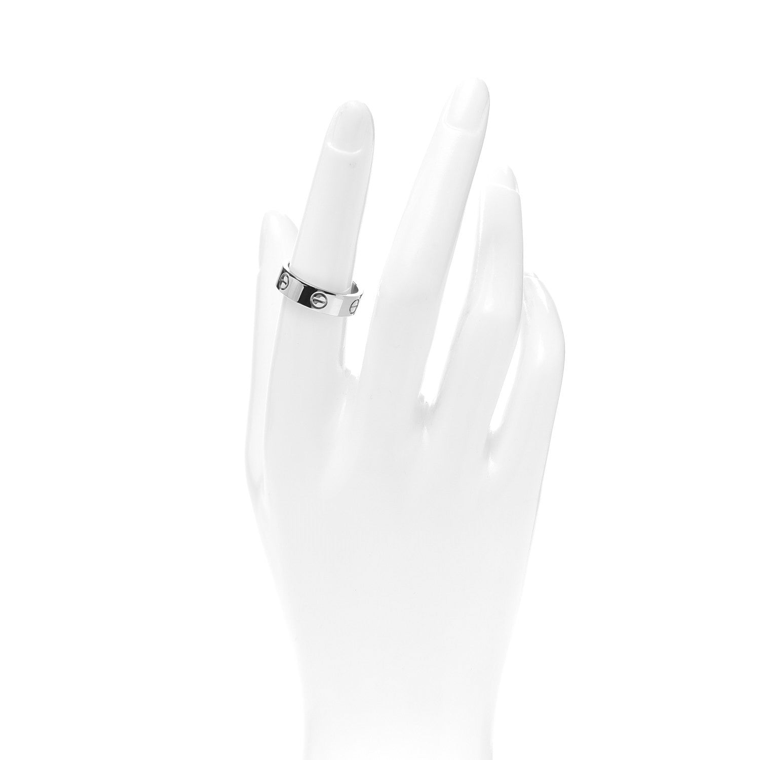 Cartier 18K White Gold 5.5mm LOVE Ring 54 6.75 2 of 4
