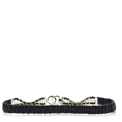 Chanel Lambskin CC Pearl Chain Belt Black 3 of 4