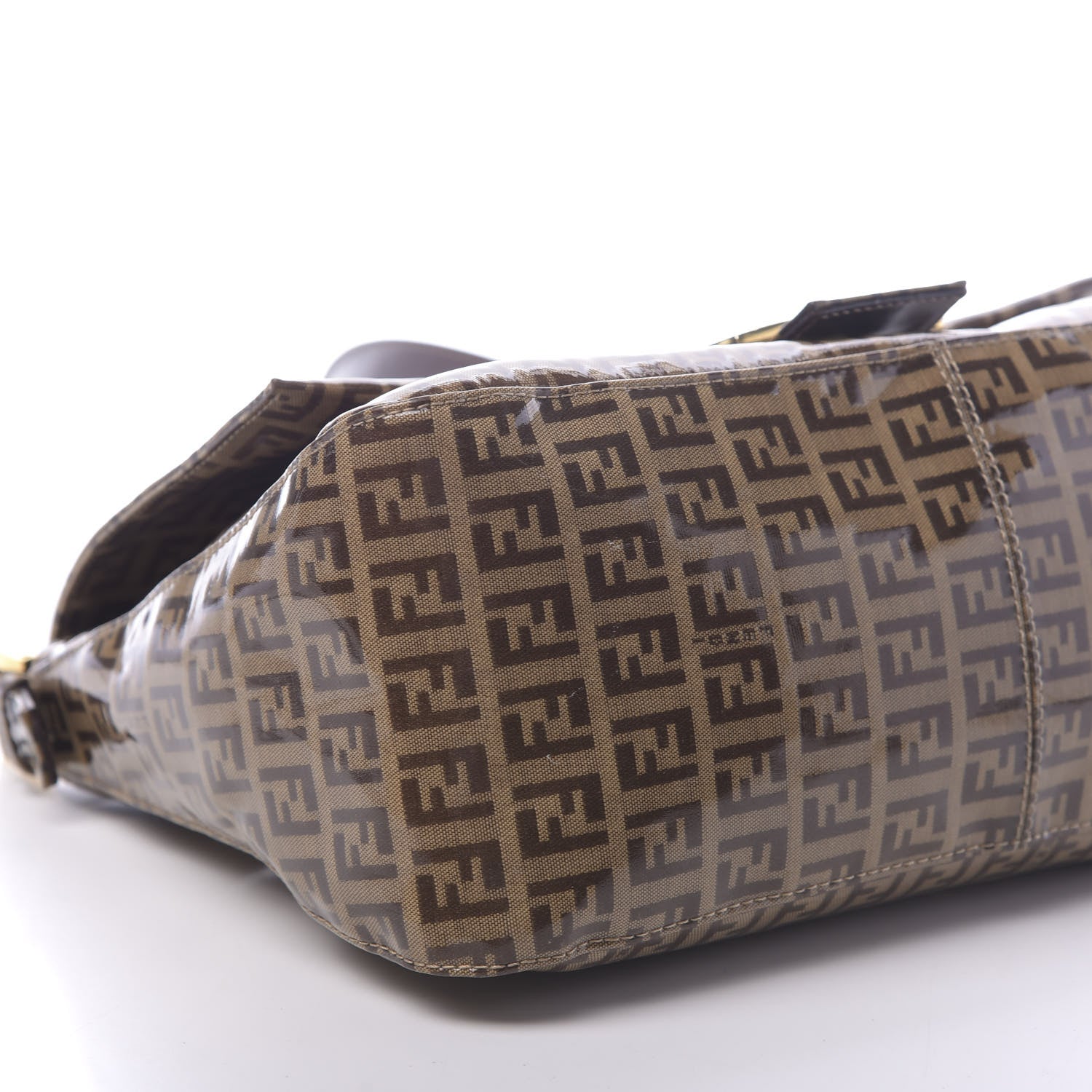Fendi Vinyl Zucchino Mama Baguette Tobacco 7 of 9