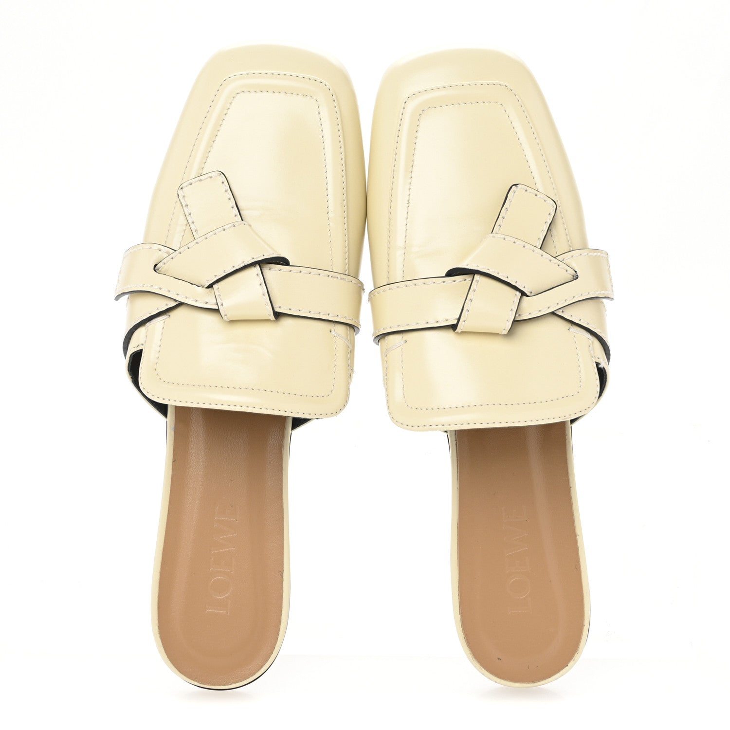 Loewe Calfskin Gate Mule Sandals 41 Milk 2 of 11