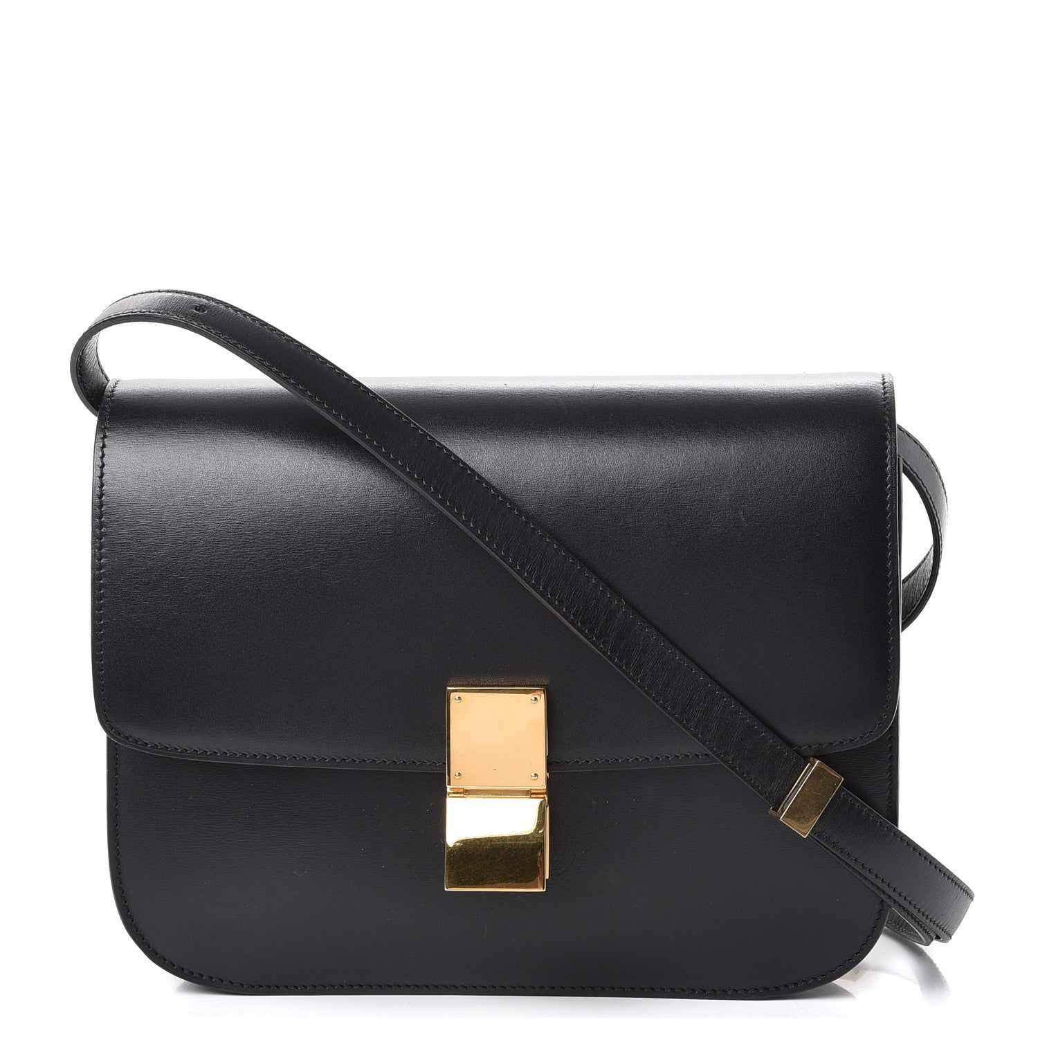 Celine Box Calfskin Medium Classic Box Flap Bag Black 1 of 9