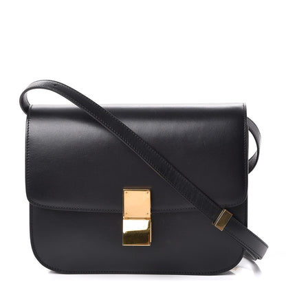 Celine Box Calfskin Medium Classic Box Flap Bag Black 1 of 9