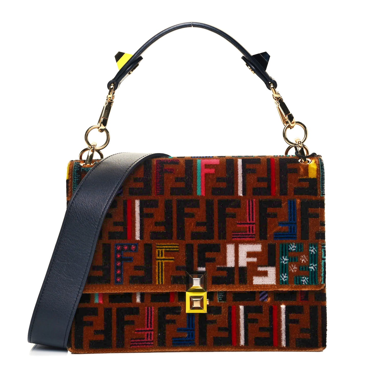 Velvet Vitello Dolce Fun Fair Kan I Shoulder Bag Tobacco Multicolor Black