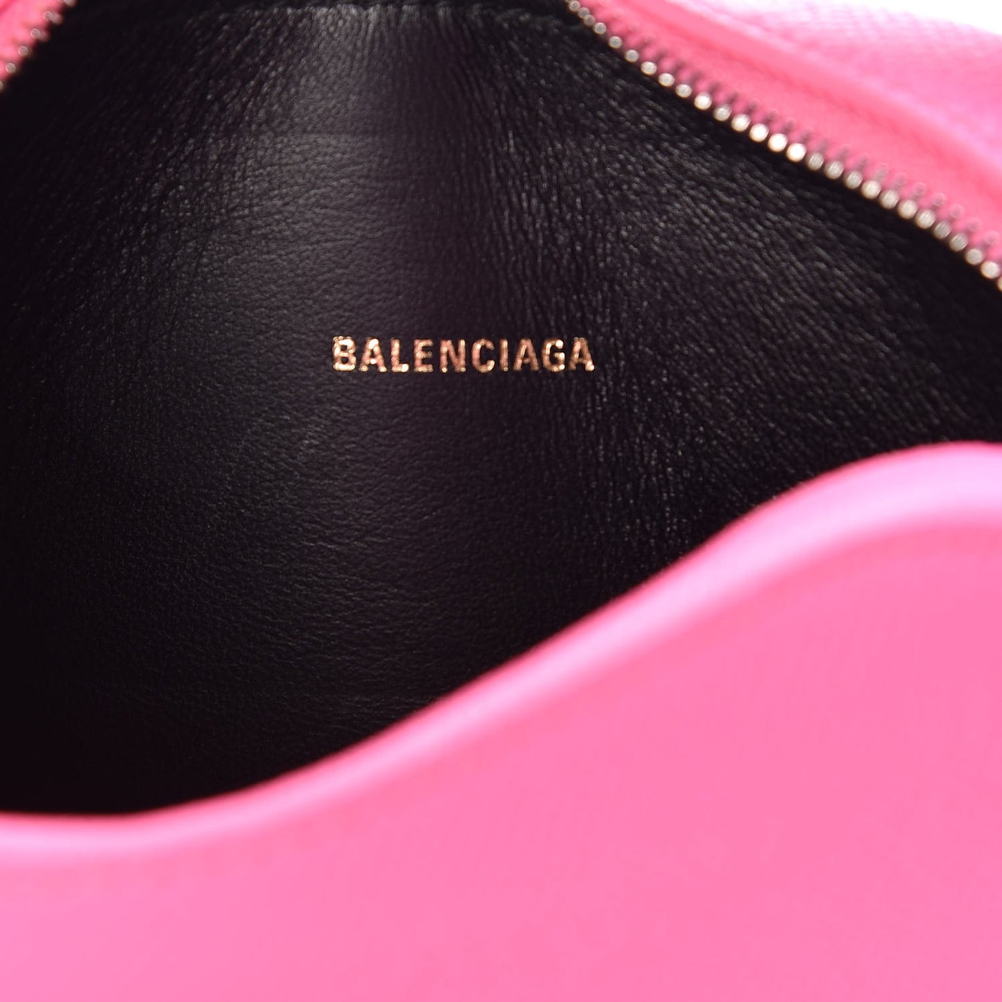 Grained Calfskin Logo XS Ville Camera Bag Acid Pink Black