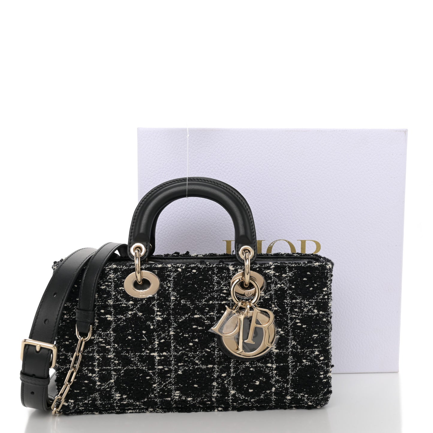 Tweed Cannage Lady D-Joy Black White