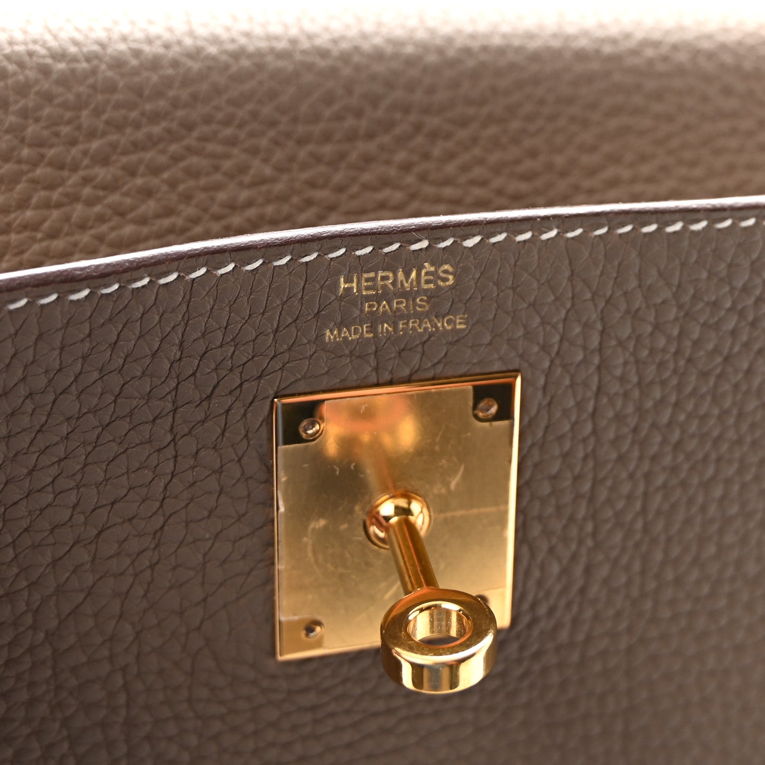 Hermes Togo Kelly Retourne 28 Etoupe 6 of 10