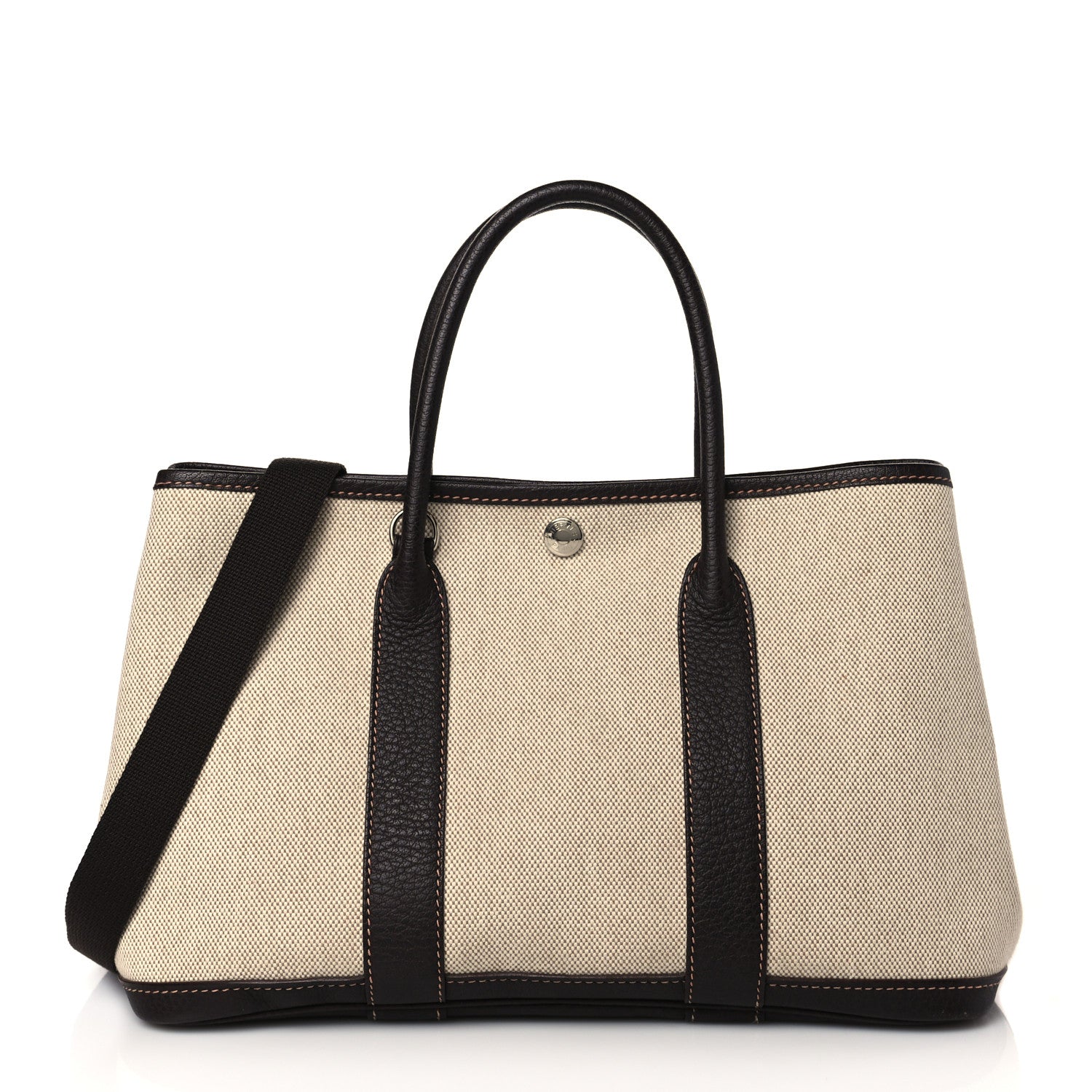 Hermes Buffle Skipper Toile Garden Party 30 TPM Marron Fonce 1 of 9