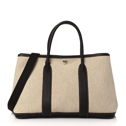 Hermes Buffle Skipper Toile Garden Party 30 TPM Marron Fonce 1 of 9