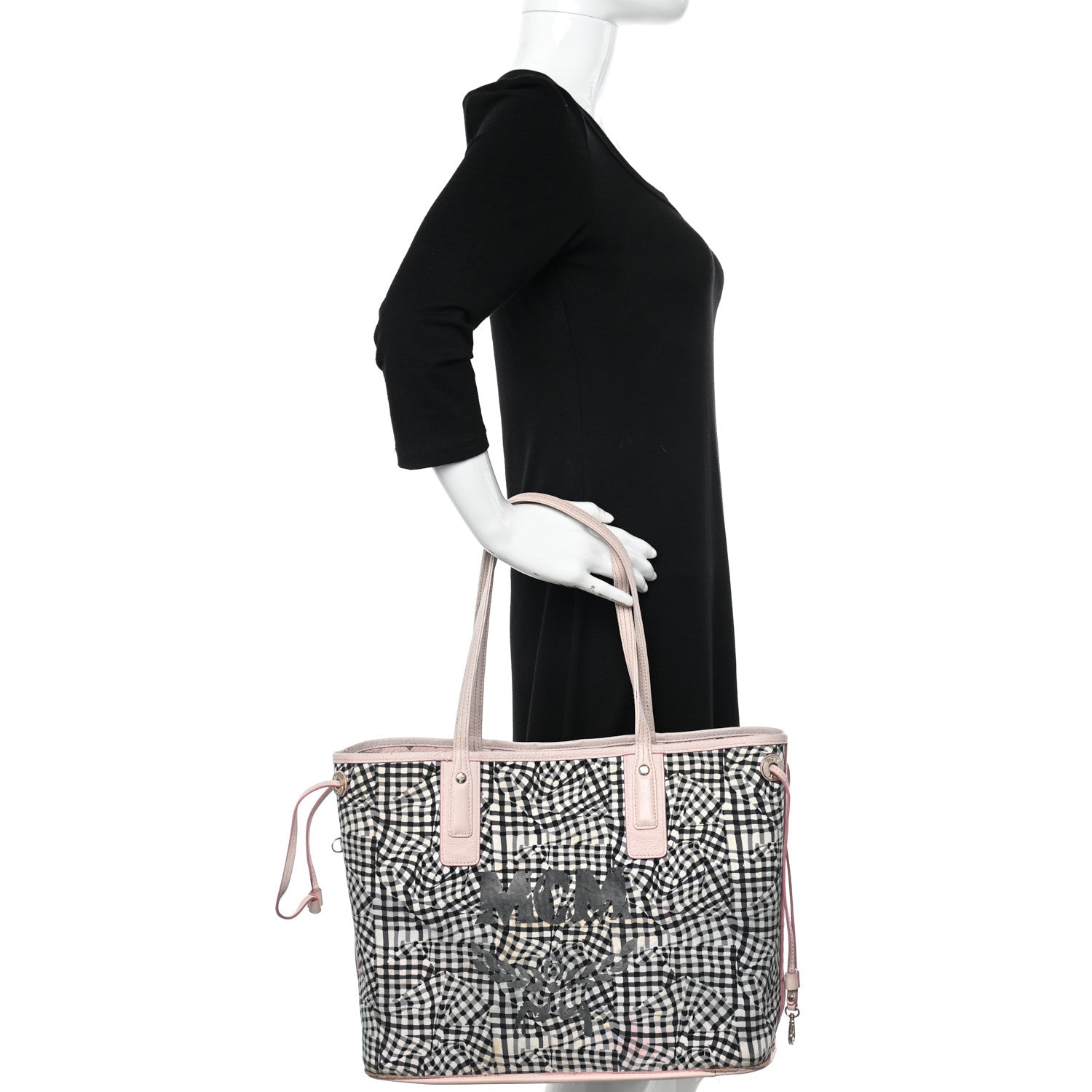 MCM Visetos Medium Liz Reversible Shopper Tote Soft Pink 3 of 22