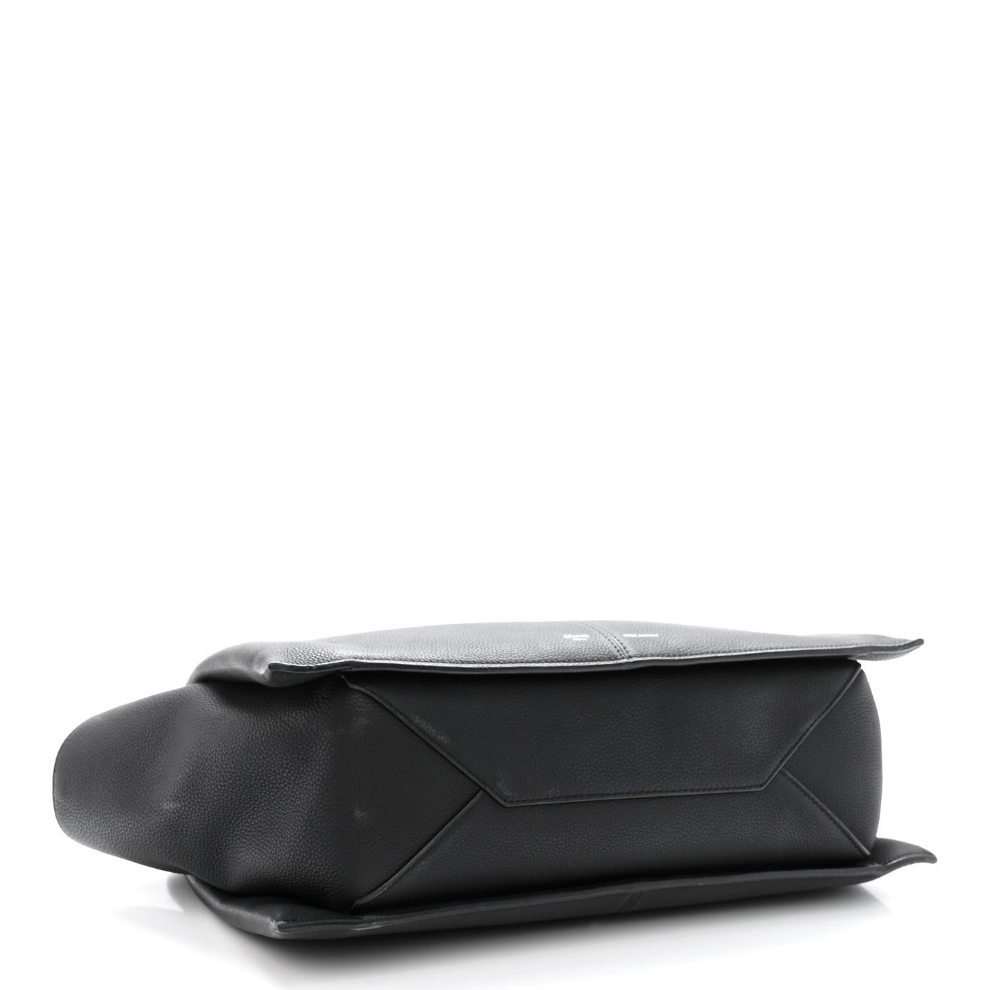 Baby Grained Calfskin Medium Tri-Fold Bag Black