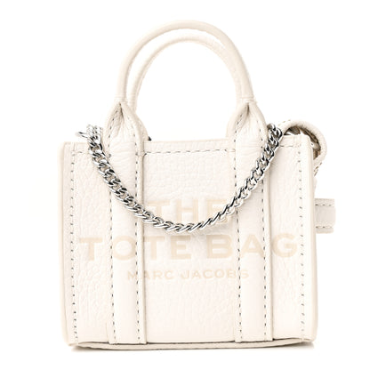 Marc Jacobs Grained Calfskin Nano The Tote Bag Crossbody Cotton 1 of 10