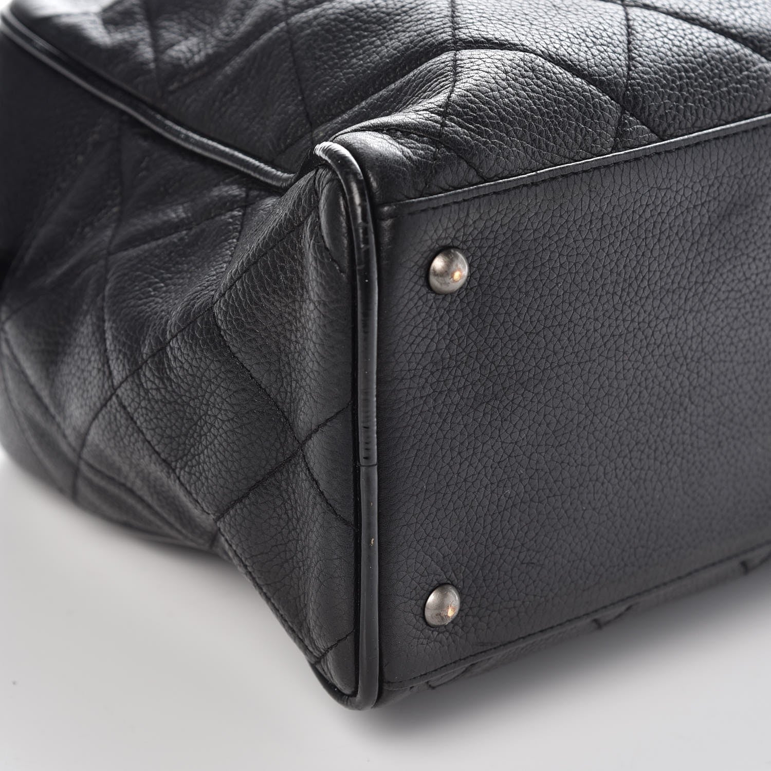 Chanel Caviar Patent Quilted Large Bowler Black 9 of 12