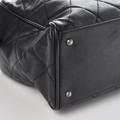 Chanel Caviar Patent Quilted Large Bowler Black 9 of 12