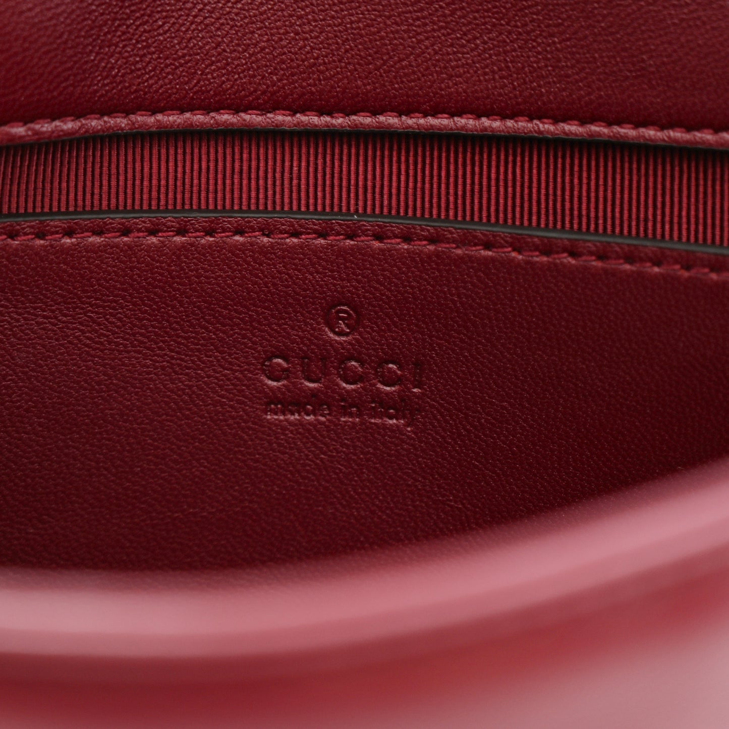 Lambskin Matelasse Small GG Marmont Shoulder Bag Rosso Ancora