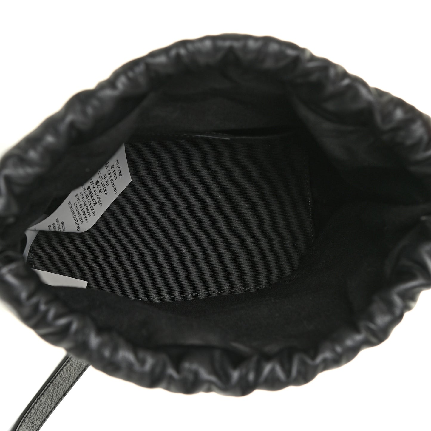 Nappa Quilted Medusa Bucket Bag Black
