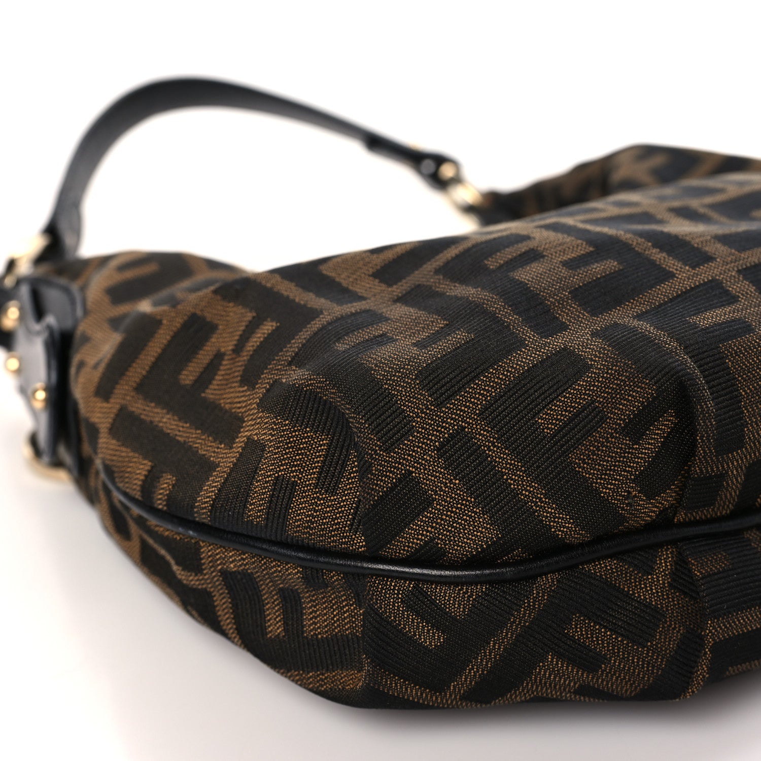 Fendi Zucca Cuoio Lucido Small Chef Hobo Tobacco Moro 8 of 9