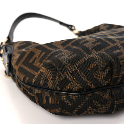 Fendi Zucca Cuoio Lucido Small Chef Hobo Tobacco Moro 8 of 9