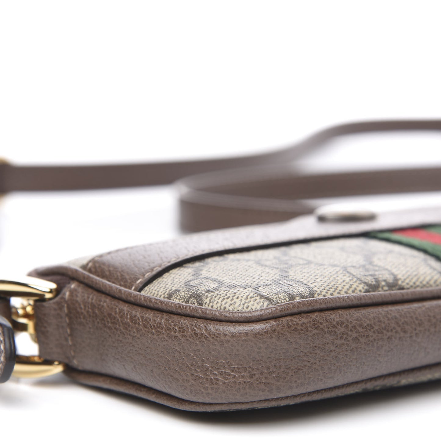 GG Supreme Monogram Web Mini Ophidia GG Bag Brown