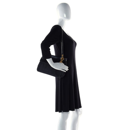 Christian Dior Nylon Glazed Calfskin Cannage Shoulder Bag Black 4 of 18
